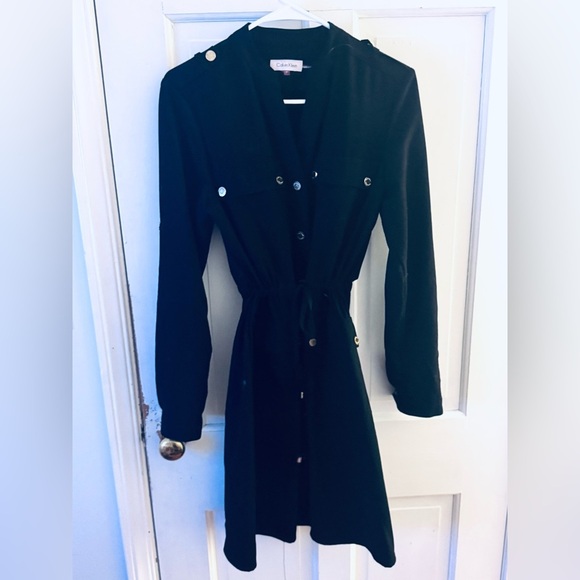 CK Calvin Klein Black Button Down Dress - Picture 4 of 11